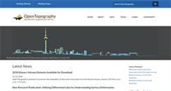 Desktop Screenshot of opentopography.org